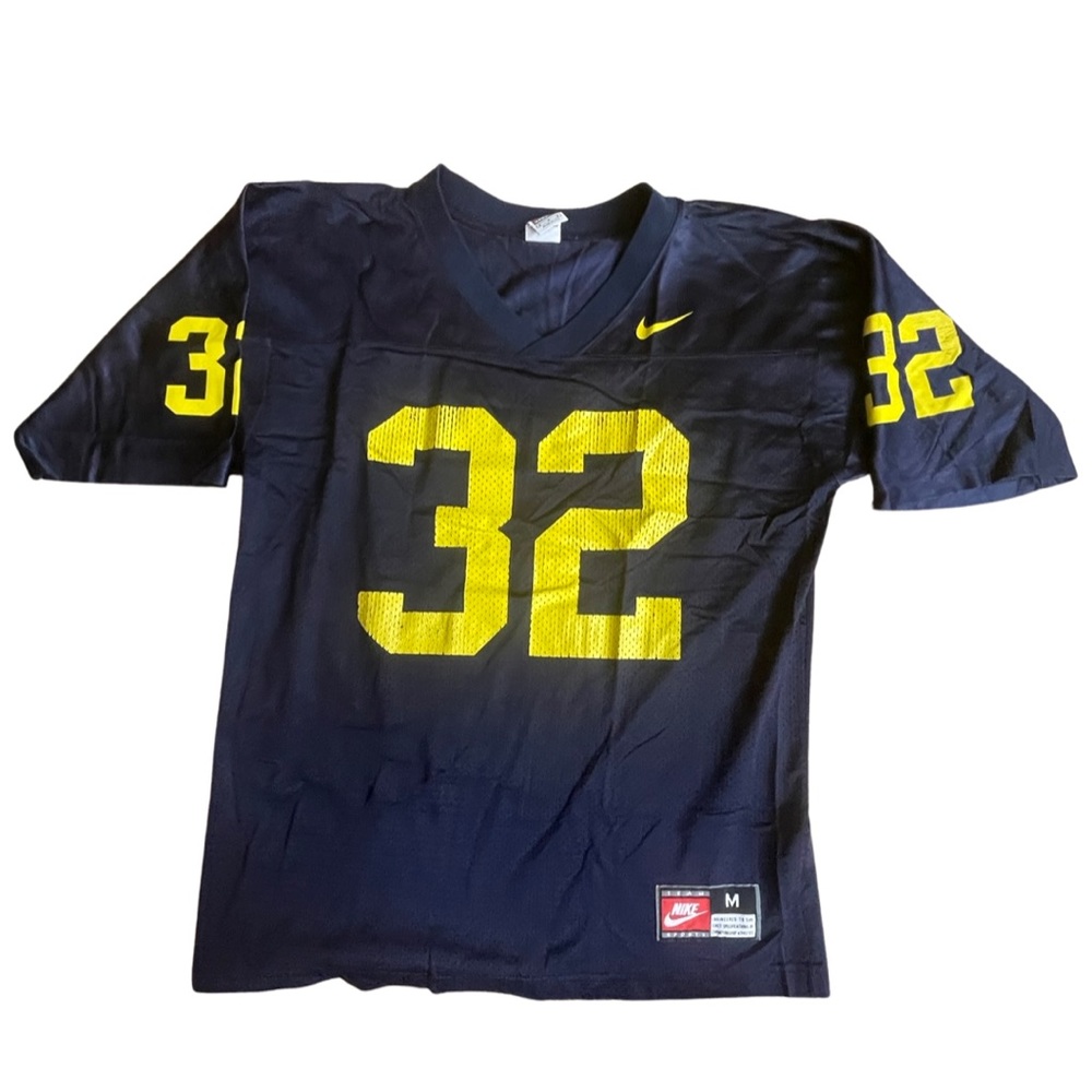 Vintage Nike Michigan navy blue and yellow number 32 football jersey